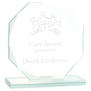 JGS12 - 6 1/2" Octagon Jade Glass Award