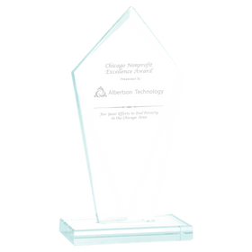 JGS21 - 6 3/4" Diamond Jade Glass Award