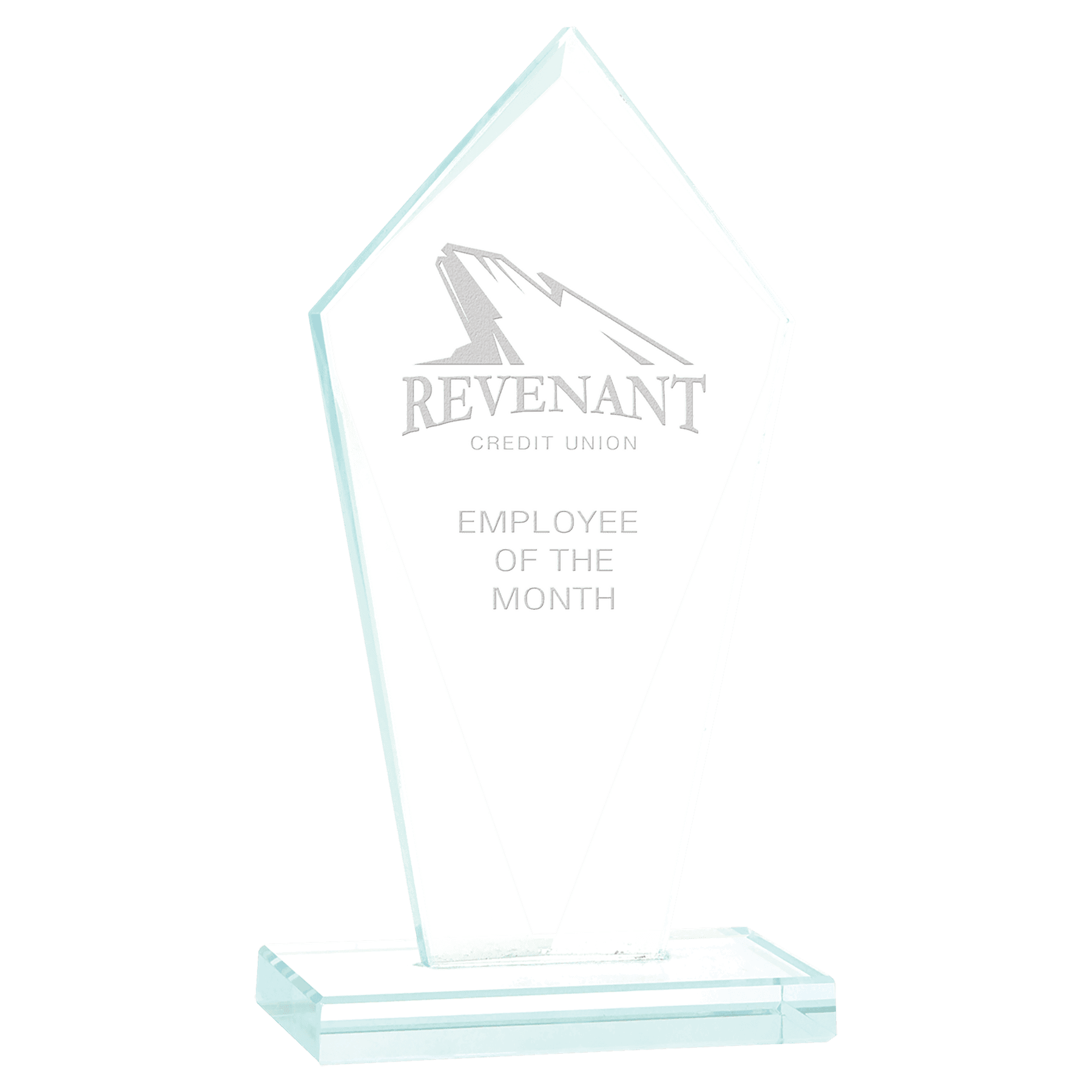 JGS22 - 7 1/2" Diamond Jade Glass Award