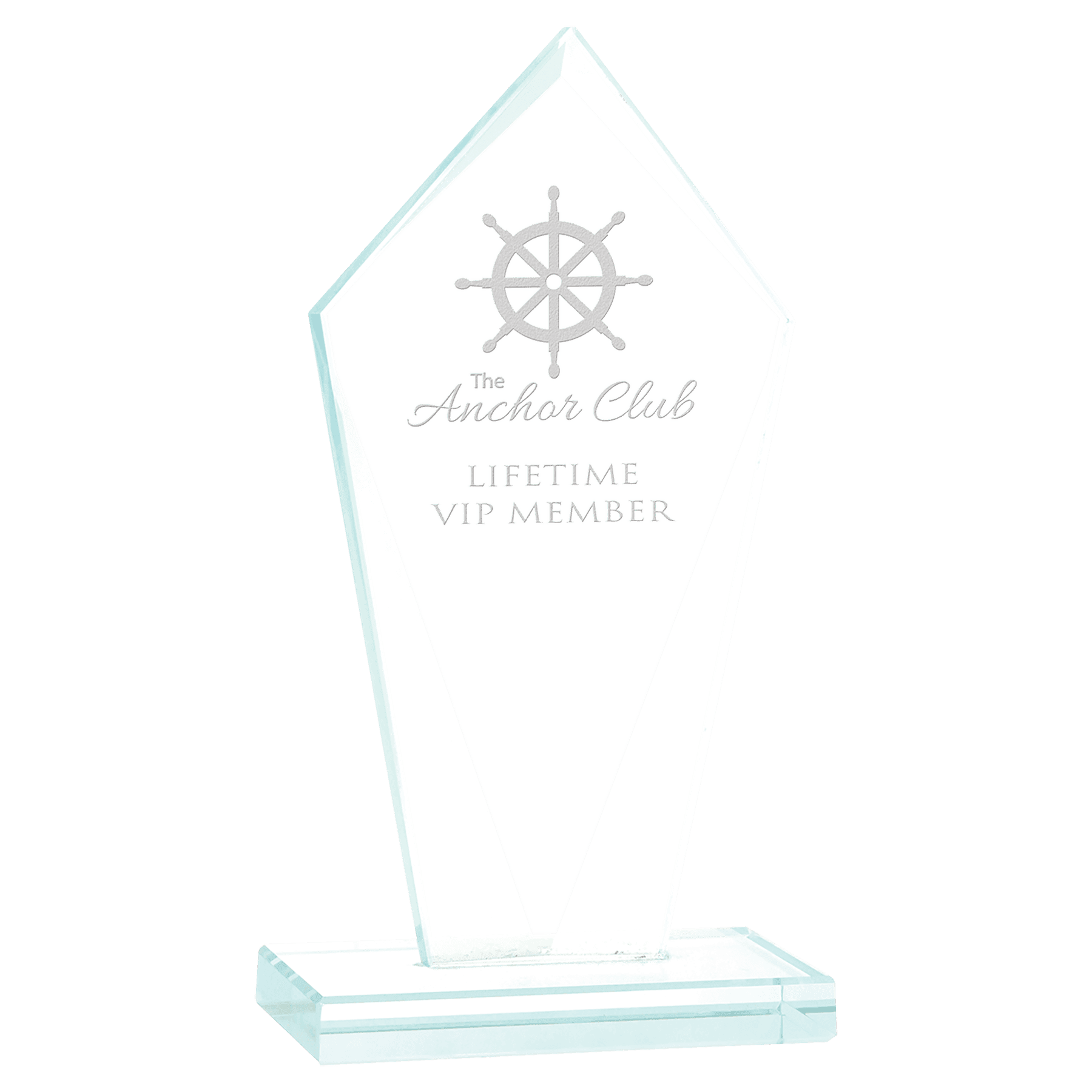 JGS23 - 8 1/2" Diamond Jade Glass Award