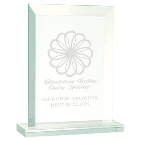 JGS61 - 7" Rectangle Jade Glass Award