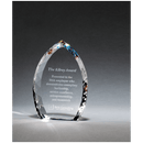 K9194 - 4" x 6" x 1" (Tapered) Crystal Flame with Jeweled Edge and Prism-Effect

