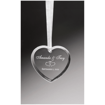 K9305 - 2 1/2" Crystal Heart Ornament