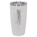 Polar Camel 20 oz. White or Pink Golf Tumbler with Dimples and Slider Lid