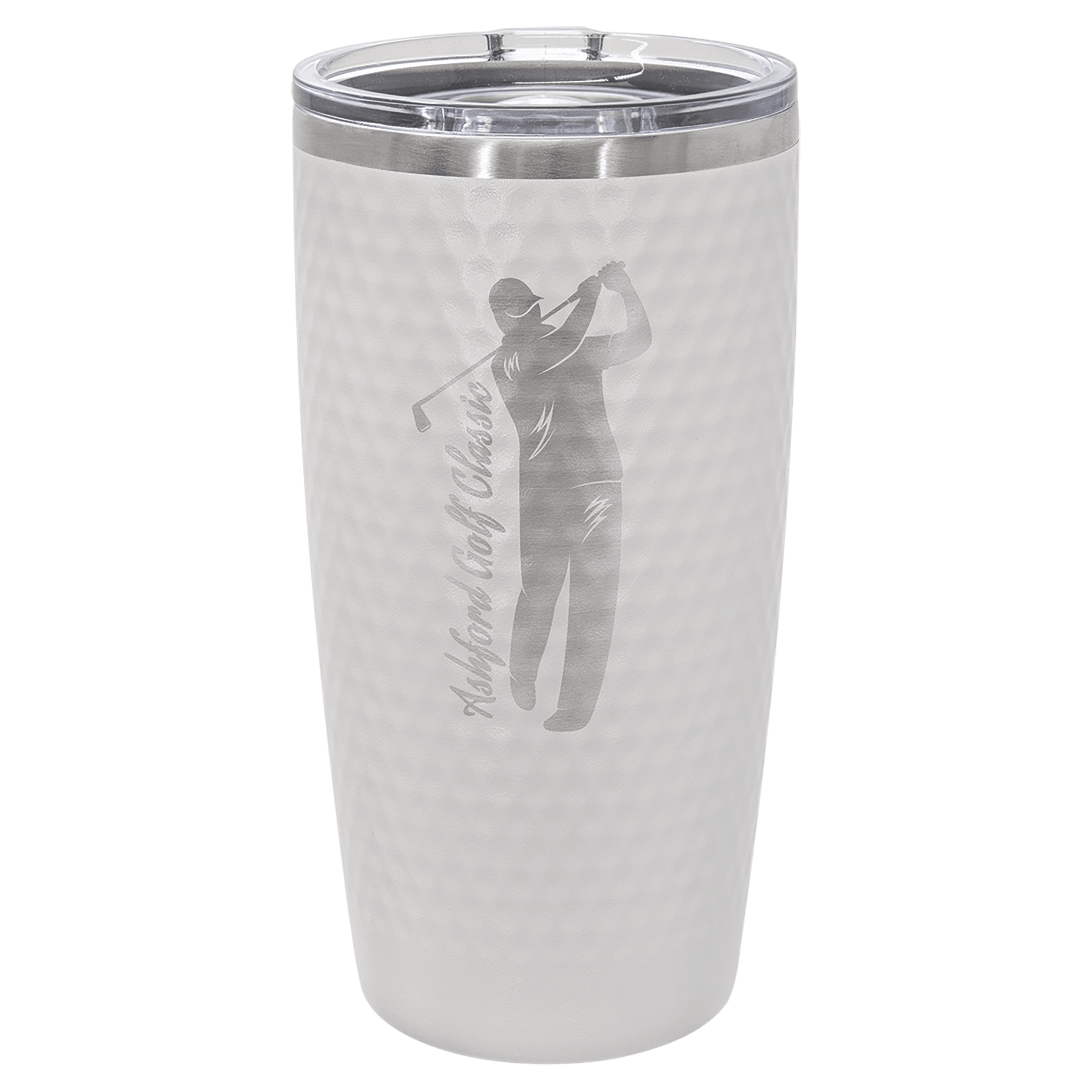 Polar Camel 20 oz. White or Pink Golf Tumbler with Dimples and Slider Lid