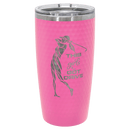 Polar Camel 20 oz. White or Pink Golf Tumbler with Dimples and Slider Lid