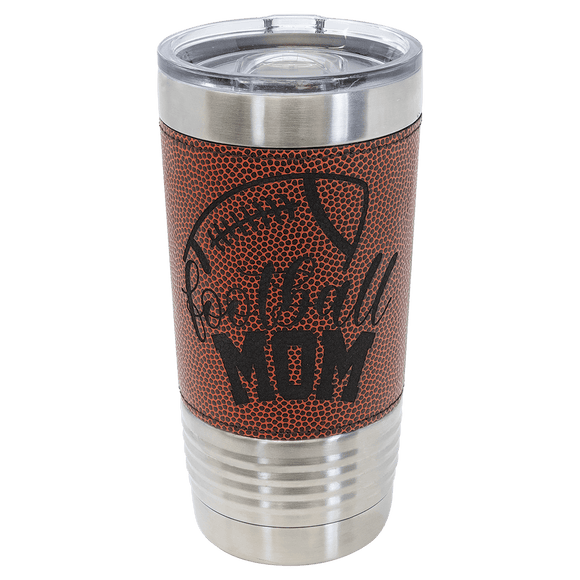 Football Leatherette 20oz Polar Camel Tumbler with Slider Lid