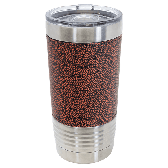 Football Leatherette 20oz Polar Camel Tumbler with Slider Lid