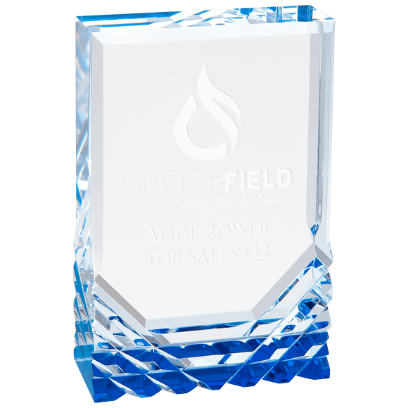 MR41BU - 3 1/2" x 5" Blue Jewel Mirage Acrylic