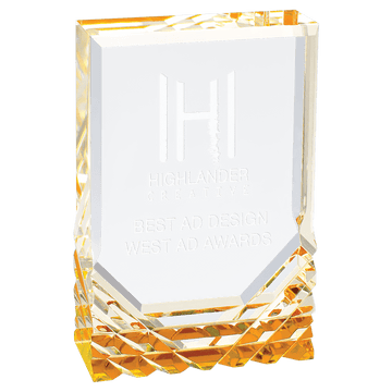 MR41G - 3 1/2" x 5" Gold Jewel Mirage Acrylic