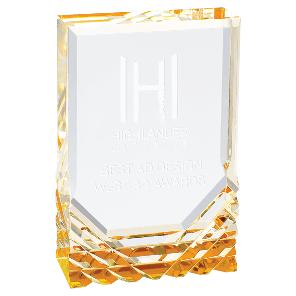 MR41G - 3 1/2" x 5" Gold Jewel Mirage Acrylic