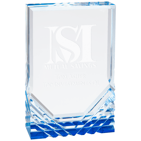 MR42BU - 4 1/4" x 6" Blue Jewel Mirage Acrylic