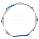 OCT5BU - 5" Blue Octagon Acrylic Award
