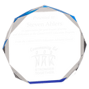 OCT6BU - 6" Blue Octagon Acrylic Award