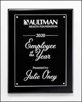 Black High Gloss Plaque with Acrylic Engraving Plate P5437 P5438 P5439