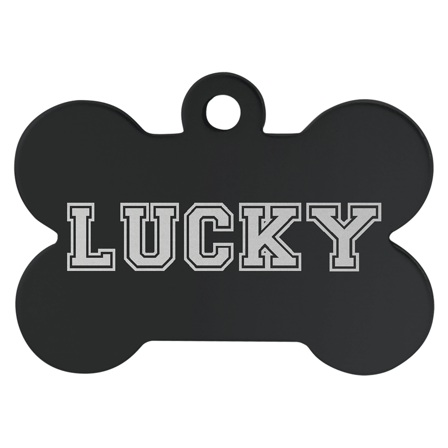 Laserable Anodized Aluminum Bone Pet Tag - Large