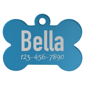 Laserable Anodized Aluminum Bone Pet Tag - Large