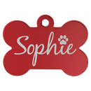 Laserable Anodized Aluminum Bone Pet Tag - Large