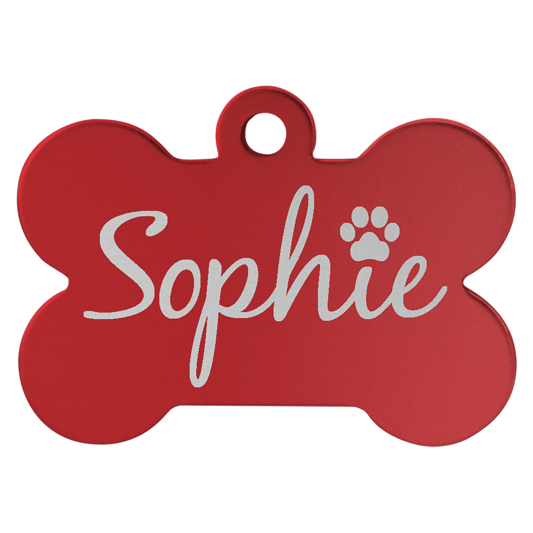 Laserable Anodized Aluminum Bone Pet Tag - Large