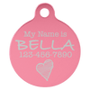 Laser Engraved Anodized Aluminum Round Pet ID Tag