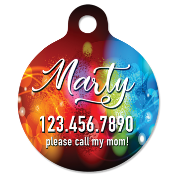 Full Color Custom Engraved Pet ID Tag - Choose from 5 Shapes - 0