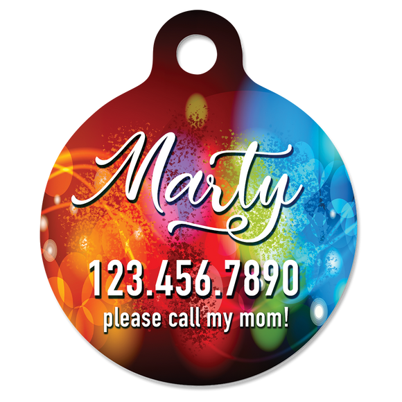 Full Color Custom Engraved Pet ID Tag - Choose from 5 Shapes