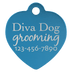 Laser Engraved Anodized Aluminum Heart Pet ID Tag
