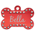 Laser Engraved Anodized Aluminum Swarovski Bling Bone Pet ID Tag