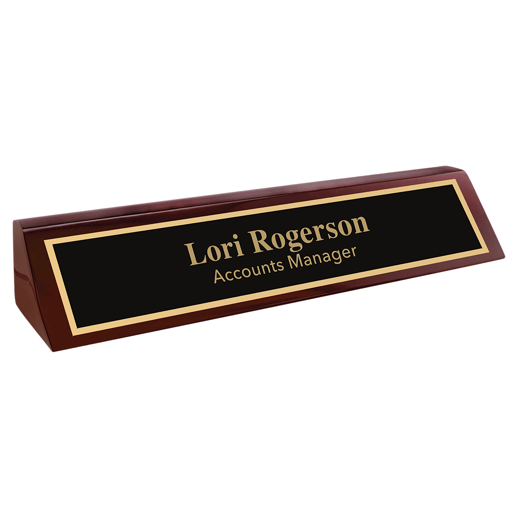 PNA210 - 10 1/2" Rosewood Piano Finish Desk Wedge