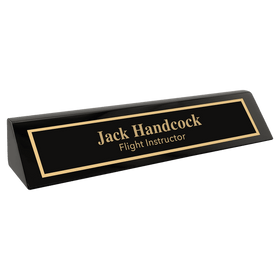 PNB210 - 10 1/2" Black Piano Finish Desk Wedge