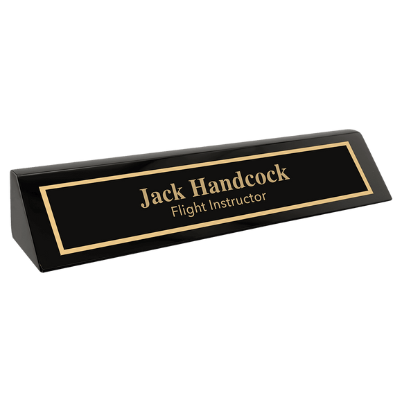 PNB210 - 10 1/2" Black Piano Finish Desk Wedge