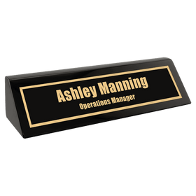 PNB28 - 8 1/2" Black Piano Finish Desk Wedge