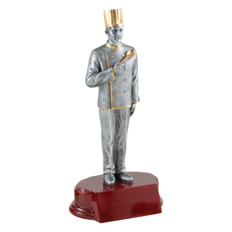 Chef, Cook Male Resin Trophy - 2 Sizes