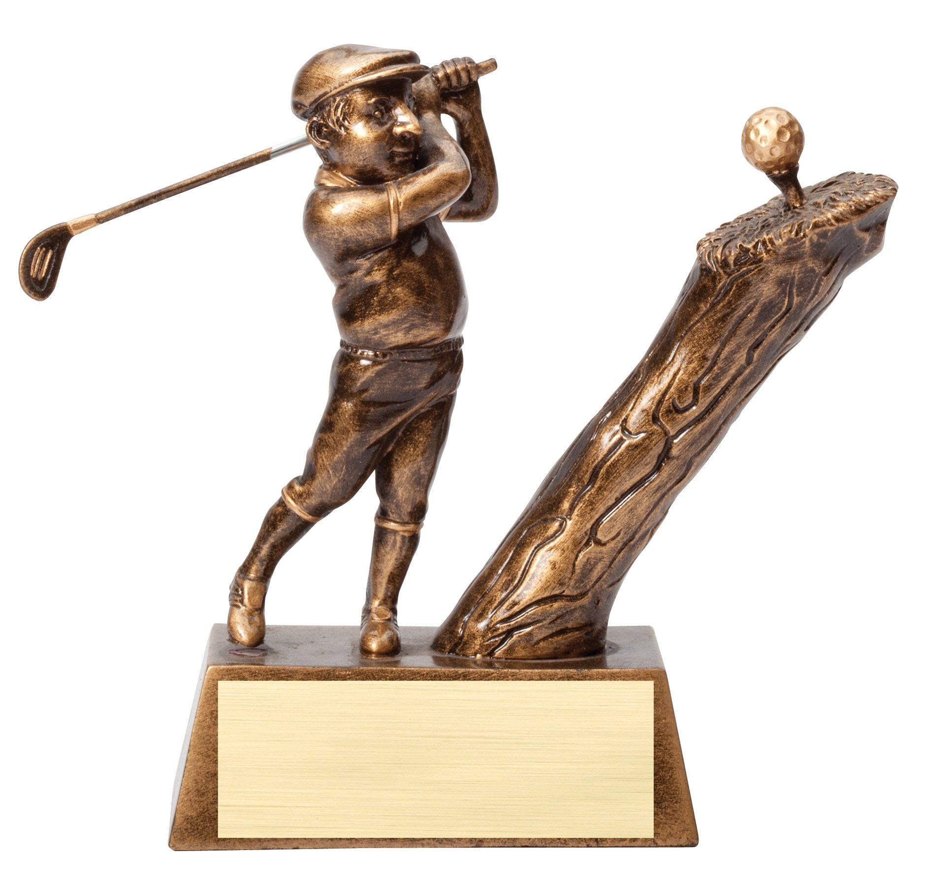 Comic Golfer  in the Woods Resin Trophy