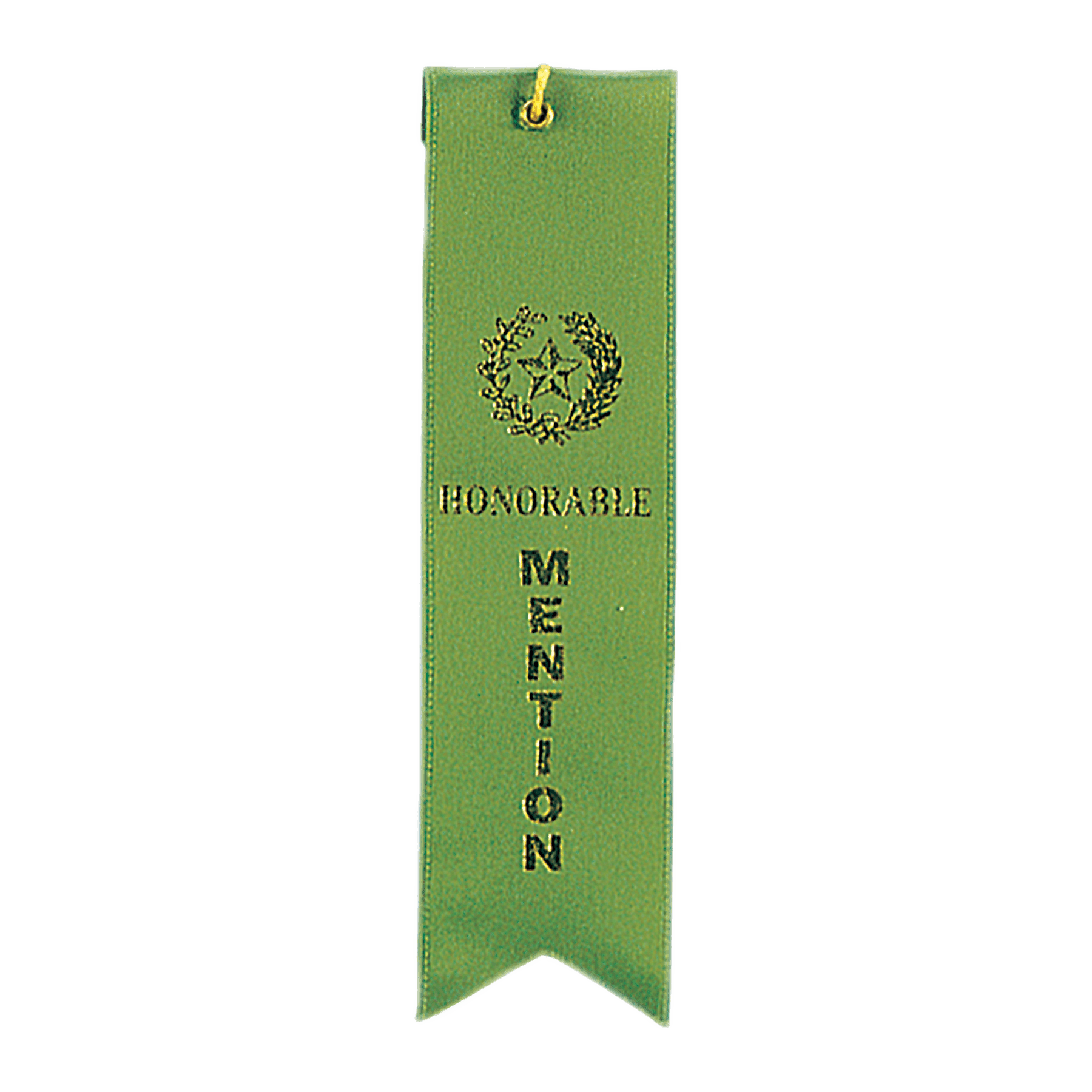 Buy honorable-mention-green Place Carded Ribbon with String 2 x 8 inch