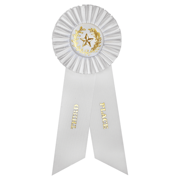 Large Place Rosette Ribbon 9" - 3rd Place