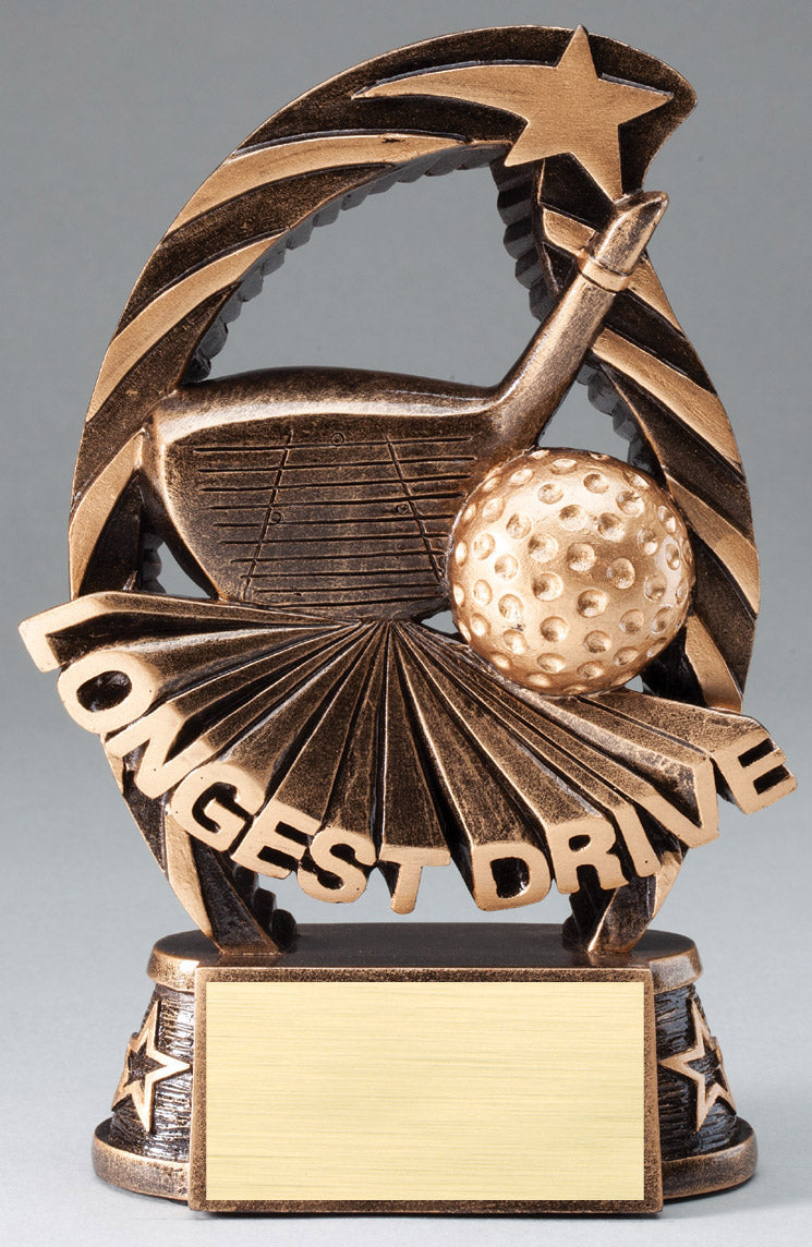 Longest Drive Golf Resin Trophy