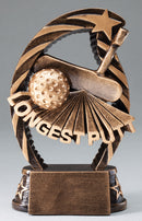 Longest Putt Golf Resin Trophy