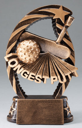 Longest Putt Golf Resin Trophy