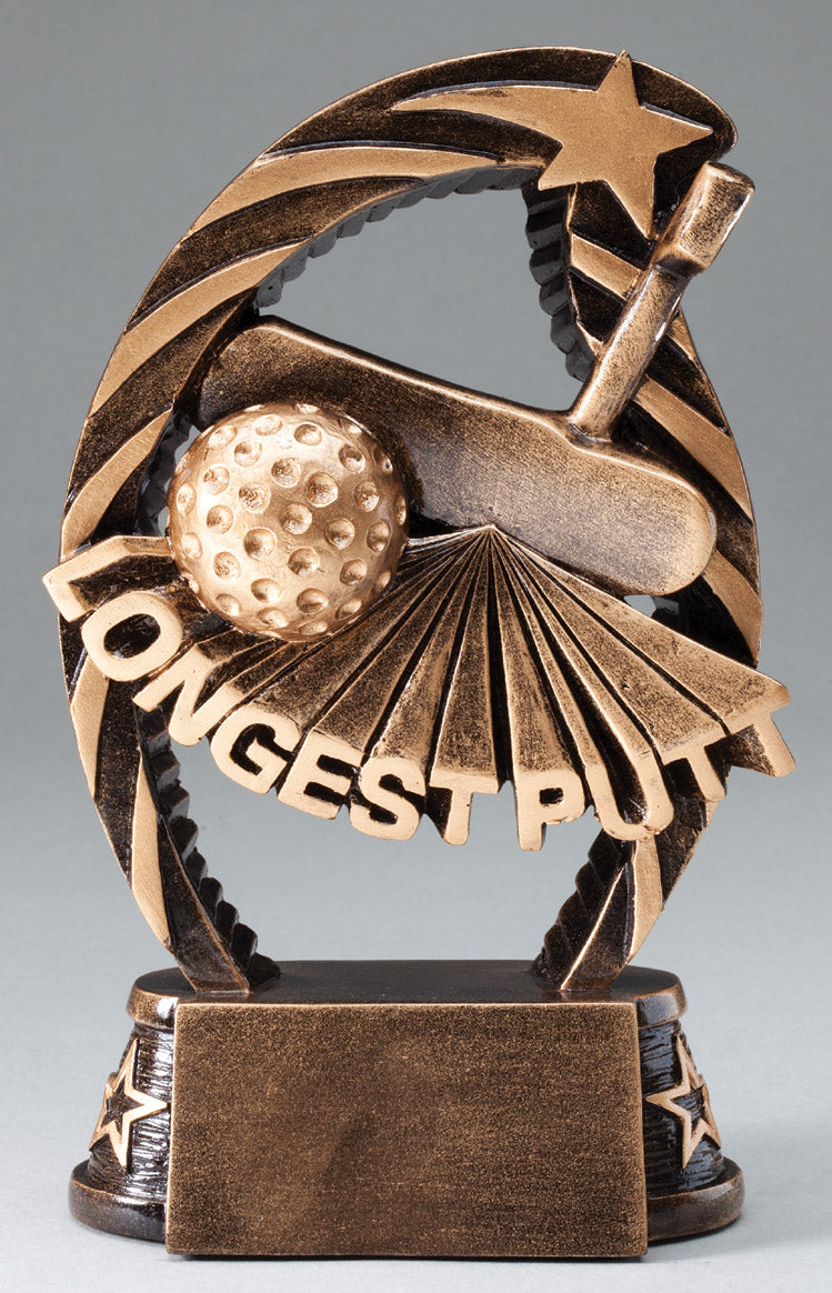 Longest Putt Golf Resin Trophy